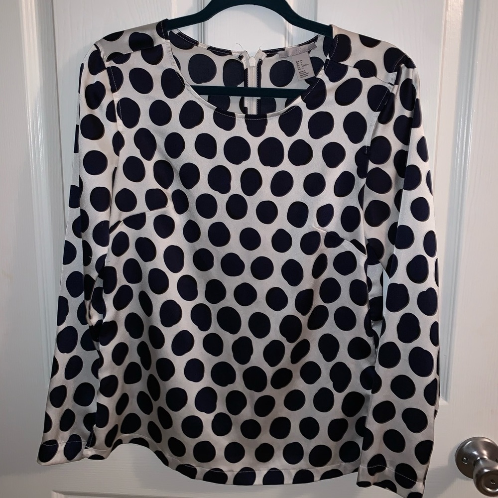 Silk Polka Dot Blouse